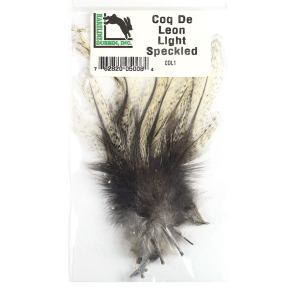 Image of Hareline Coq de Leon Feathers Light Speckled Brown (Claro Pardo)