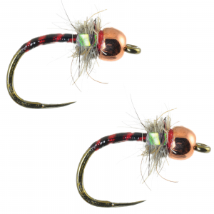 Image of Umpqua ICU Midge (Tungsten) Red 16 - 2 Pack