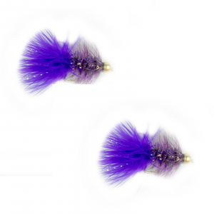 Umpqua Gold Bead Crystal Bugger Purple 2 Pack 6