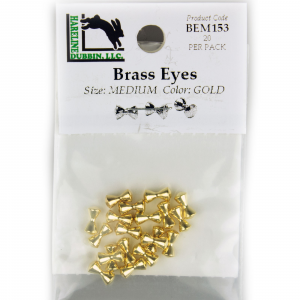 Image of Hareline Brass Dumbbell Eyes Medium Gold