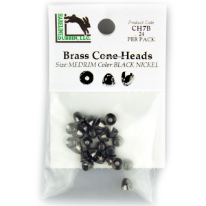 Image of Hareline Brass Cone Heads 7/32 in Black Nickel