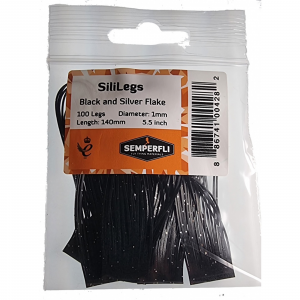 Image of Semperfli SiliLegs Flake Black and Silver