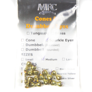 Image of MFC Sparkle Dumbbell Eyes Gold/Sparkle Green Medium