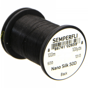 Semperfli Nano Silk Big Game 200D '3/0 Black