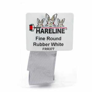 Image of Hareline Fine Round Rubber #377 White