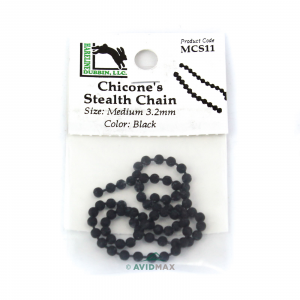 Hareline Chicone's Medium Stealth Chain Beads Black