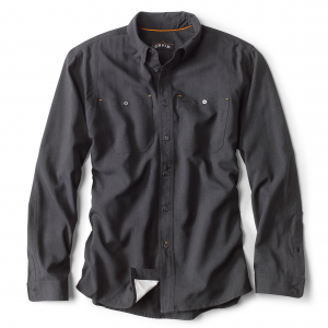 Image of Orvis Men's Tech Chambray Long Sleeve Work Shirt Small BLACK 61