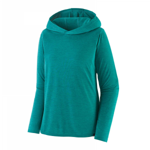 Image of Patagonia Women's Cap Cool Daily Hoody Small Borealis Green - Light Borealis Green X-Dye