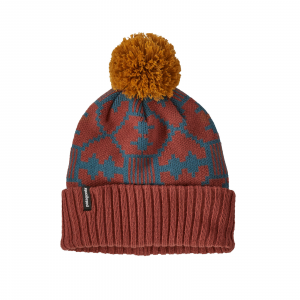 Image of Patagonia Kids Powder Town Beanie Tulip Patch Small: Rosehip