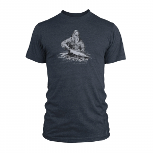 RepYourWater Squatch and Release Tee Medium Heathered Navy