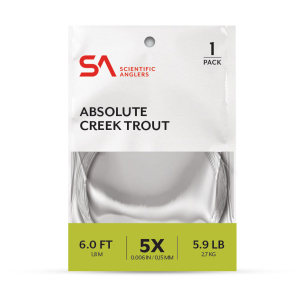 Scientific Anglers Absolute Creek Trout 6 ft Leader Single Pack 5X