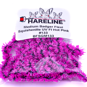 Image of Hareline Badger Flexi Squishenille UV 133 Medium Fl Hot Pink