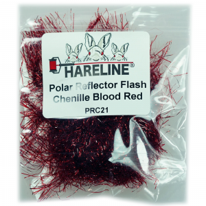 Image of Hareline Polar Reflector Flash Chenille Blood Red