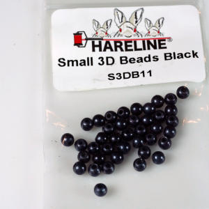 Image of Hareline Small 3D Beads #11 Black