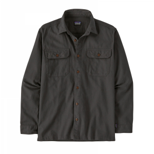 Patagonia Men's L/S Organic Cotton Fjord Flannel Shirt Medium Forge Grey
