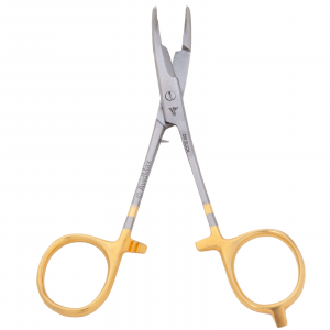 Image of Dr. Slick 4" Scissor Clamp Gold Loops Straight