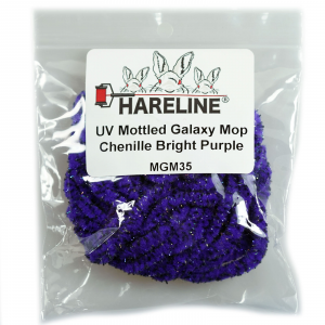 Image of Hareline UV Mottled Galaxy Mop Chenille Bright Purple