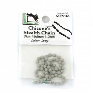 Image of Hareline Chicone's Medium Stealth Chain Beads Gray