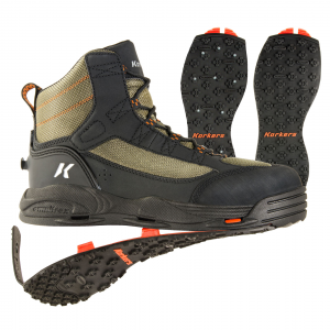 Korkers Greenback Wading Boots with Kling-On & Studded Kling-On Soles - 7