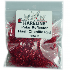 Image of Hareline Polar Reflector Flash Chenille Red