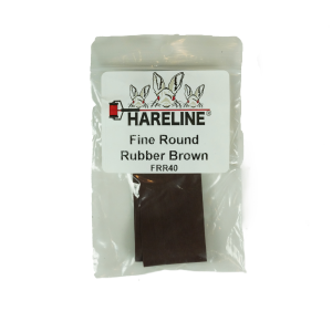 Image of Hareline Fine Round Rubber #40 Brown
