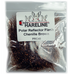 Image of Hareline Polar Reflector Flash Chenille Brown