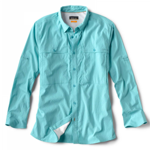Image of Orvis Men's Open Air Caster Long Sleeve Shirt Tall Oasis Large