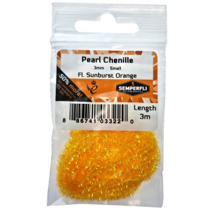Image of Semperfli Pearl Chenille Fluoro 3mm Small Sunburst Orange
