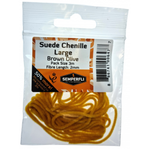 Semperfli Suede Chenille 2 mm Large Brown Olive