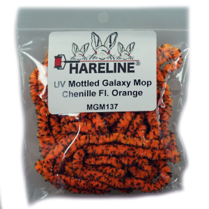 Image of Hareline UV Mottled Galaxy Mop Chenille Fl. Orange