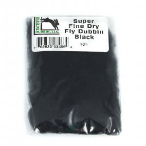 Image of Hareline Super Fine Dry Fly Dubbing Black