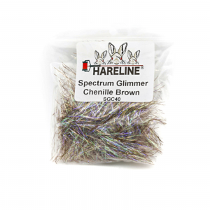 Image of Hareline Spectrum Glimmer Chenille Brown #40