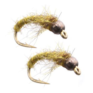Umpqua Electric Caddis Tungsten Olive 14 - 2 Pack