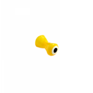 Image of Fulling Mill Brass Streamer Eyes 5/32" (4.0mm) Hot Yellow