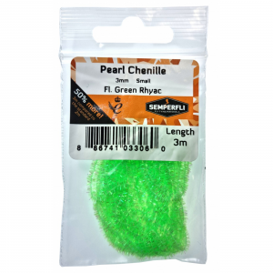 Image of Semperfli Pearl Chenille Fluoro 3mm Small Green Rhyac