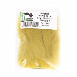 Image of Hareline Super Fine Dry Fly Dubbing Golden Olive
