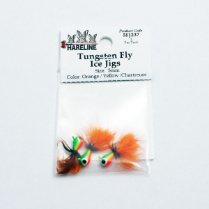 Image of Hareline Tungsten Fly Ice Jigs #237 Orange / Yellow /Chartreuse 0.20'' (5.00mm)