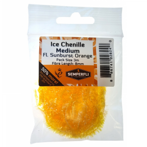 Image of Semperfli Ice Chenille Fluoro Medium Sunburst Orange