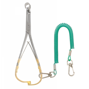 Image of Dr. Slick SlickRelease Mitten Scissor Clamp 6" Curved Gold