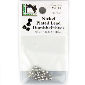 Image of Hareline Lead Dumbbell Eyes Small Nickel Plated