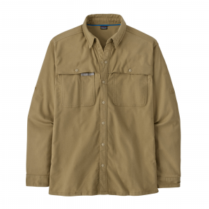 Image of Patagonia Men's Early Rise Stretch Shirt Medium Classic Tan