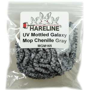 Image of Hareline UV Mottled Galaxy Mop Chenille Gray