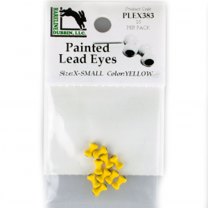 Image of Hareline Painted Lead Dumbbell Eyes XS Yellow