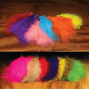 Image of Hareline Extra Select Strung Imitation Marabou Feathers Hot Orange