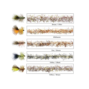 Image of MFC Rubber Bugger Hackle Yellow Brown