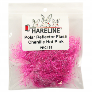 Image of Hareline Polar Reflector Flash Chenille Hot Pink