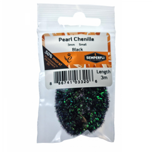 Image of Semperfli Pearl Chenille 3mm Small Black