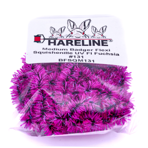 Image of Hareline Badger Flexi Squishenille UV 131 Medium Fl Fuchsia
