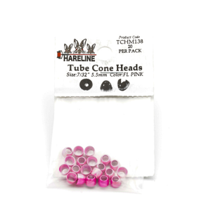 Image of Hareline Tube Cone Head Medium 7/32 in (5.5 mm 138 Fl Pink