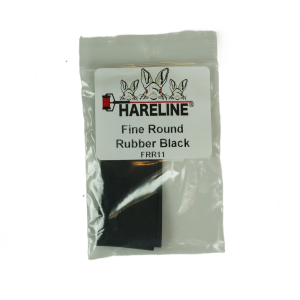 Image of Hareline Fine Round Rubber 11 Black